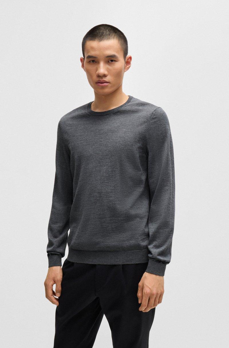 Hugo Boss Jersey slim fit de cuello redondo en lana merina