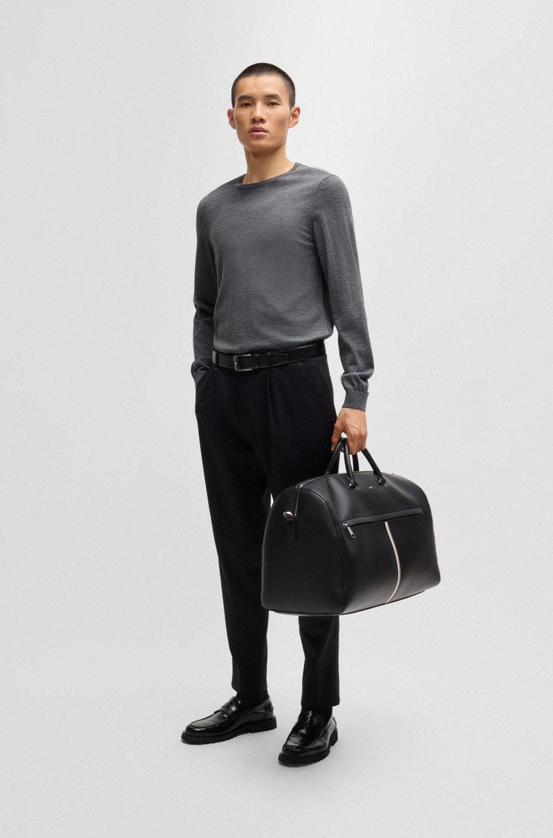 Hugo Boss Jersey slim fit de cuello redondo en lana merina Oferta especial de fábrica