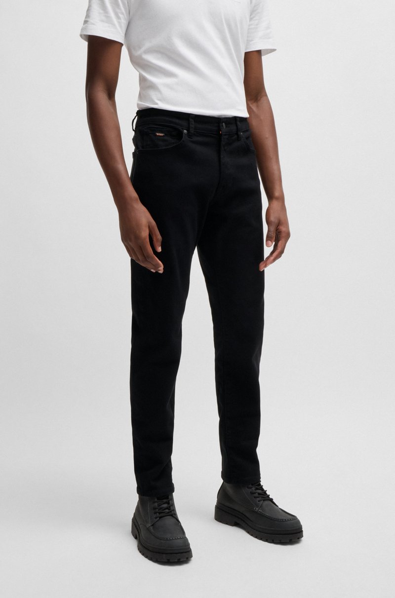 Hugo Boss Maine Vaqueros regular fit en denim elástico para el máximo confort en un tono negro intenso