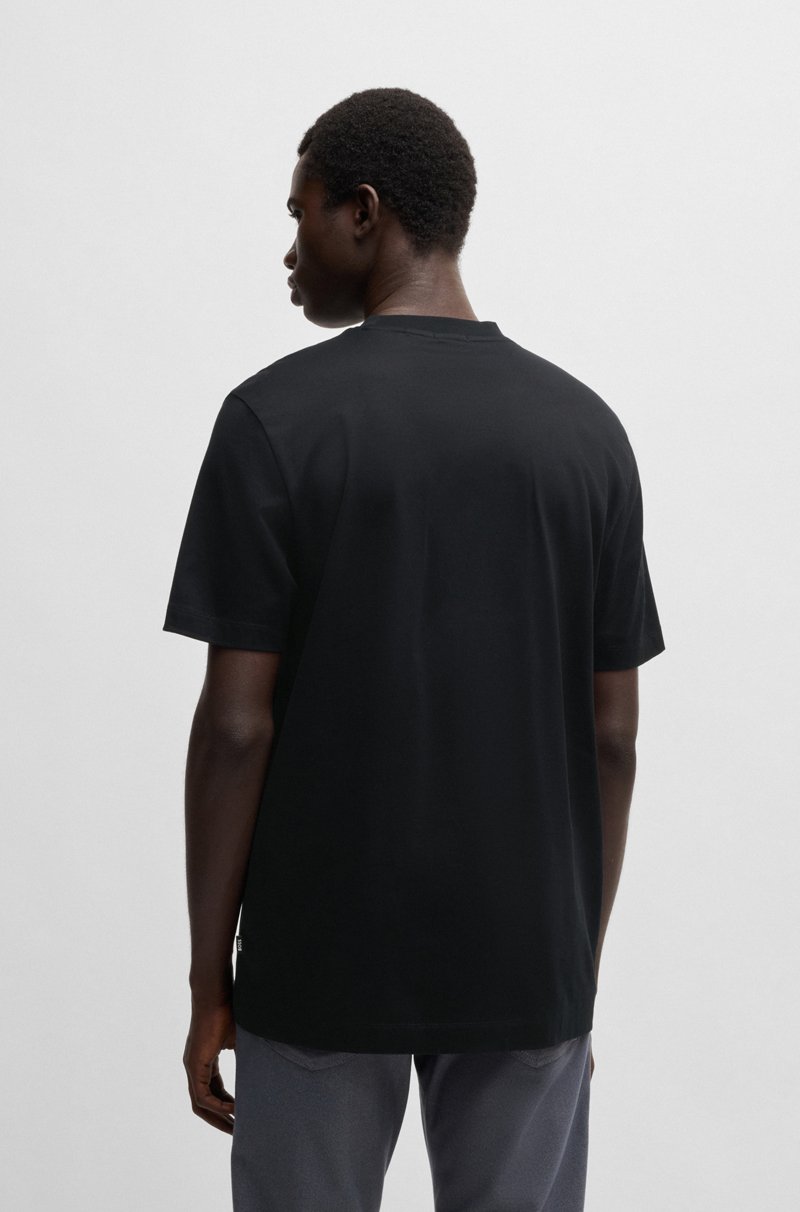 Hugo Boss Camiseta de algodón mercerizado con ilustración de la marca Superdescuento