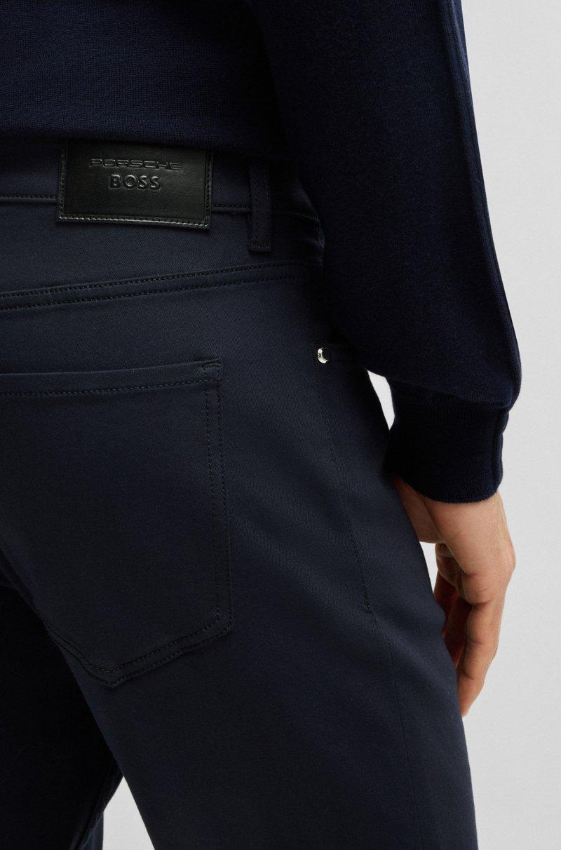 Hugo Boss Vaqueros Porsche x BOSS tapered fit de tejido vaquero elástico técnico en tono azul Liquidación