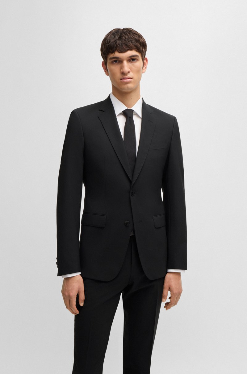 Hugo Boss Traje slim fit en lana virgen elástica Tienda de fábrica