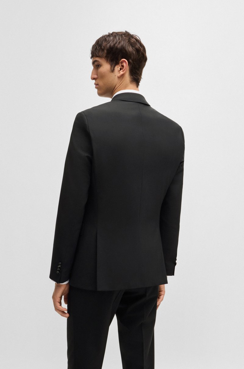 Hugo Boss Traje slim fit en lana virgen elástica Tienda de fábrica