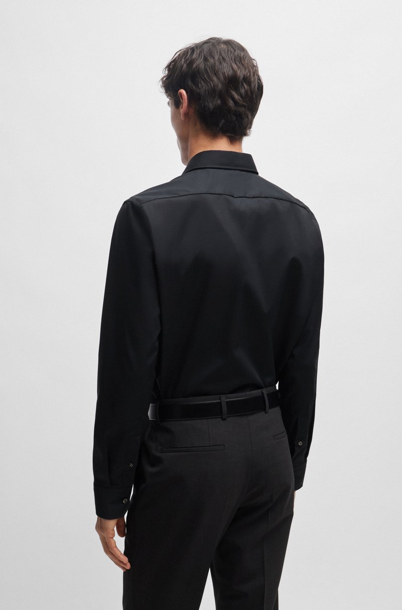 Hugo Boss Camisa regular fit en popelín de algodón elástico de planchado fácil Limitado a 3 días