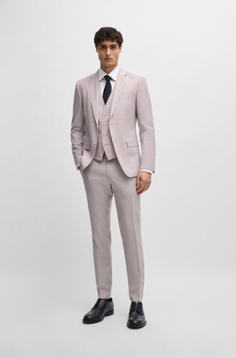 Hugo Boss Camisa slim fit en popelín de algodón elástico de planchado fácil Ahorra y exporta