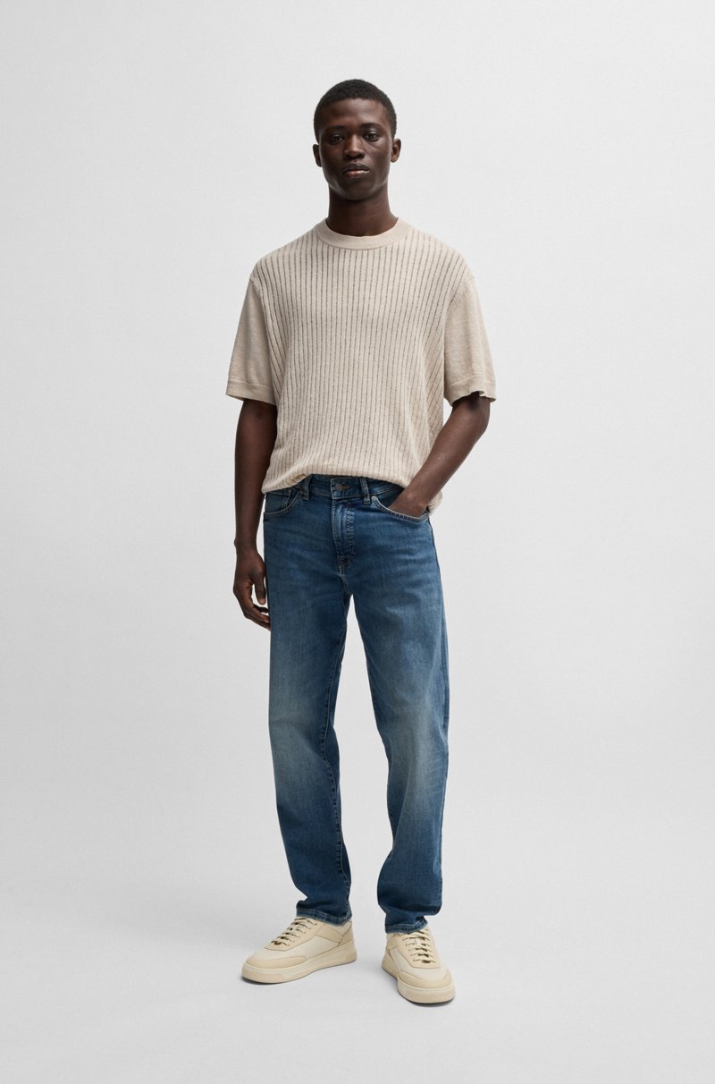 Hugo Boss Vaqueros Maine regular fit en tejido denim superelástico azul Libre de impuestos