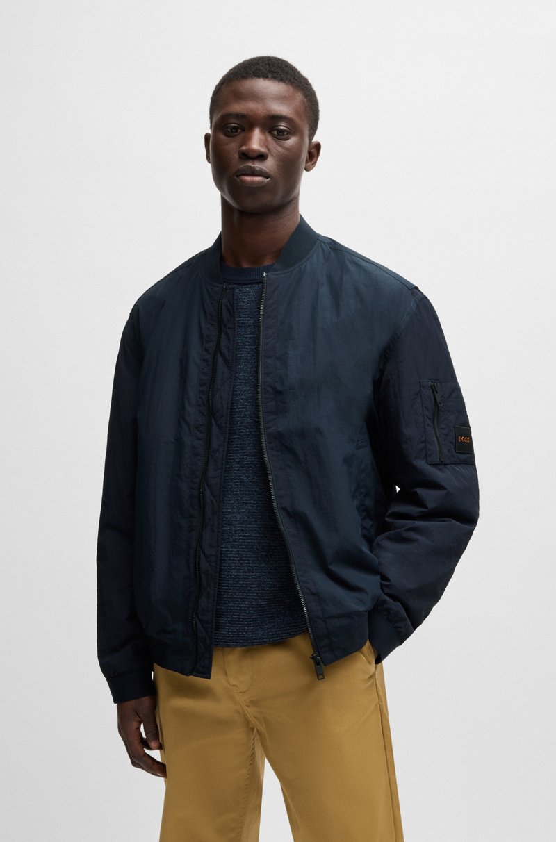 Hugo Boss Chaqueta bomber repelente al agua con insignia de logo