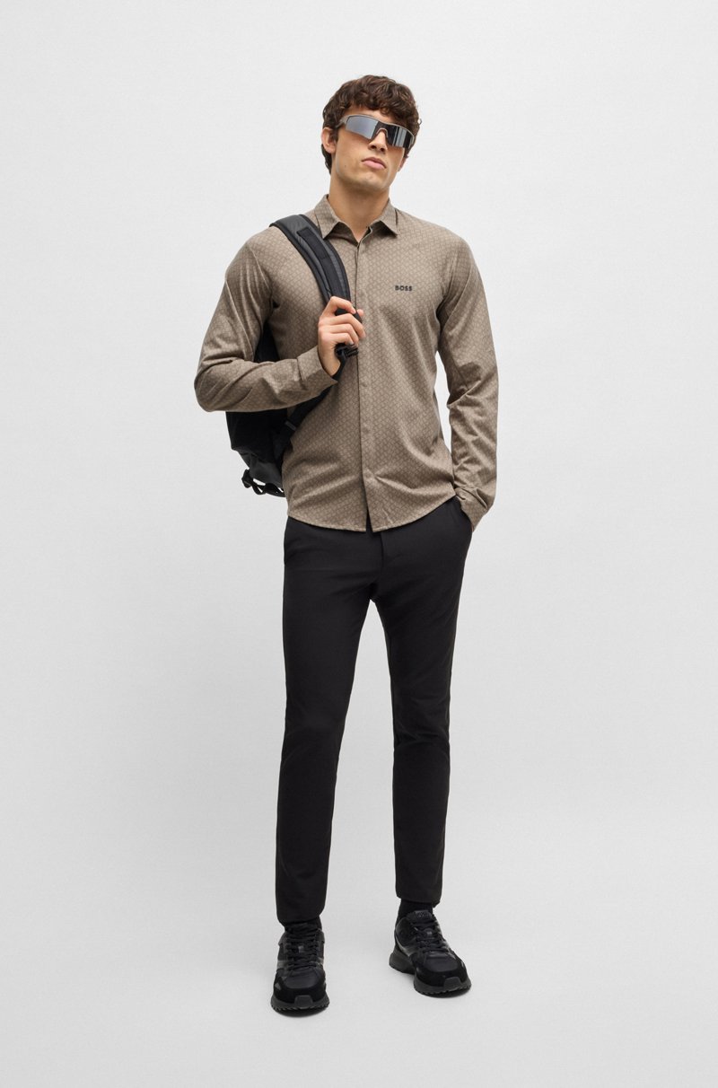 Hugo Boss Camisa regular fit en punto de piqué de algodón Grandes ahorros