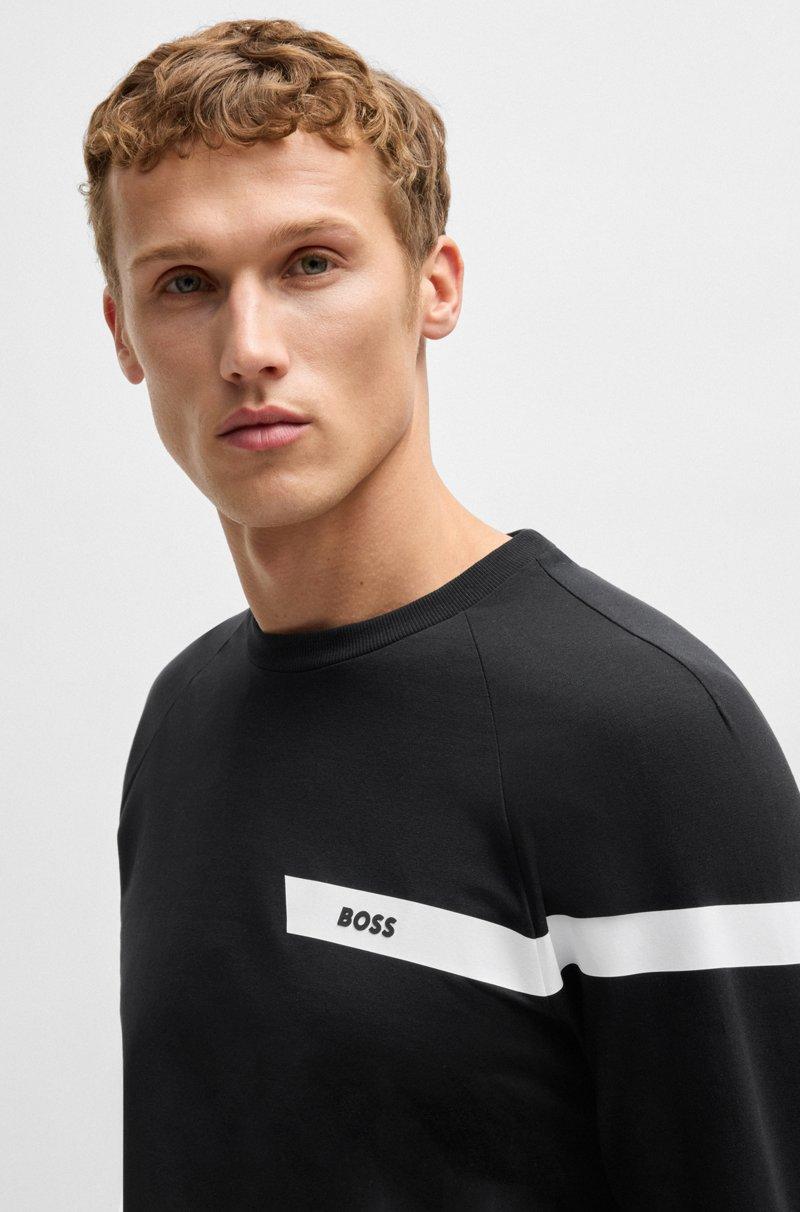 Hugo Boss Camiseta de algodón elástico con detalle de logo Rebajas de fin de temporada