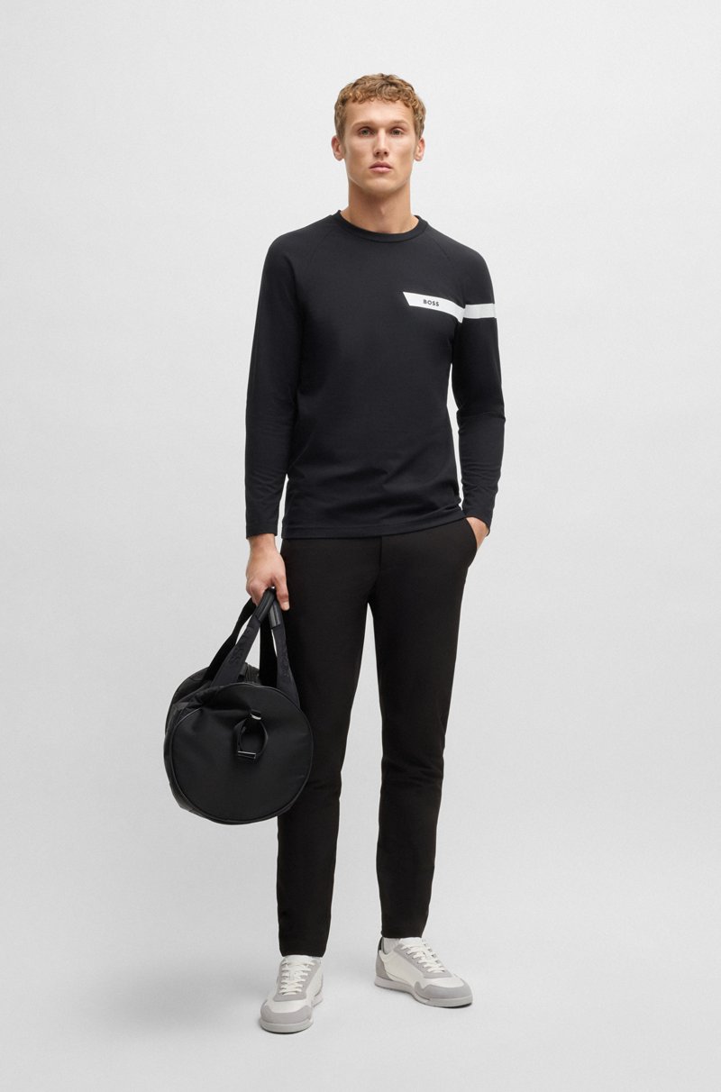 Hugo Boss Camiseta de algodón elástico con detalle de logo Rebajas de fin de temporada