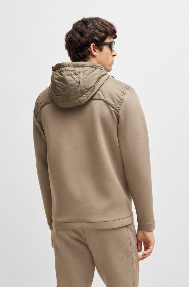 Hugo Boss Sudadera con capucha cuello con cremallera y guateado acolchado Precio ultrabajo