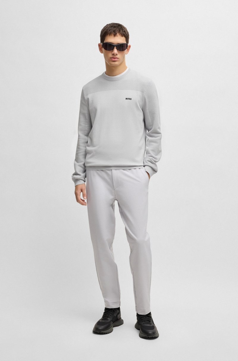 Hugo Boss Jersey de cuello redondo con detalle de la marca en tejido Dry-Flex 2025