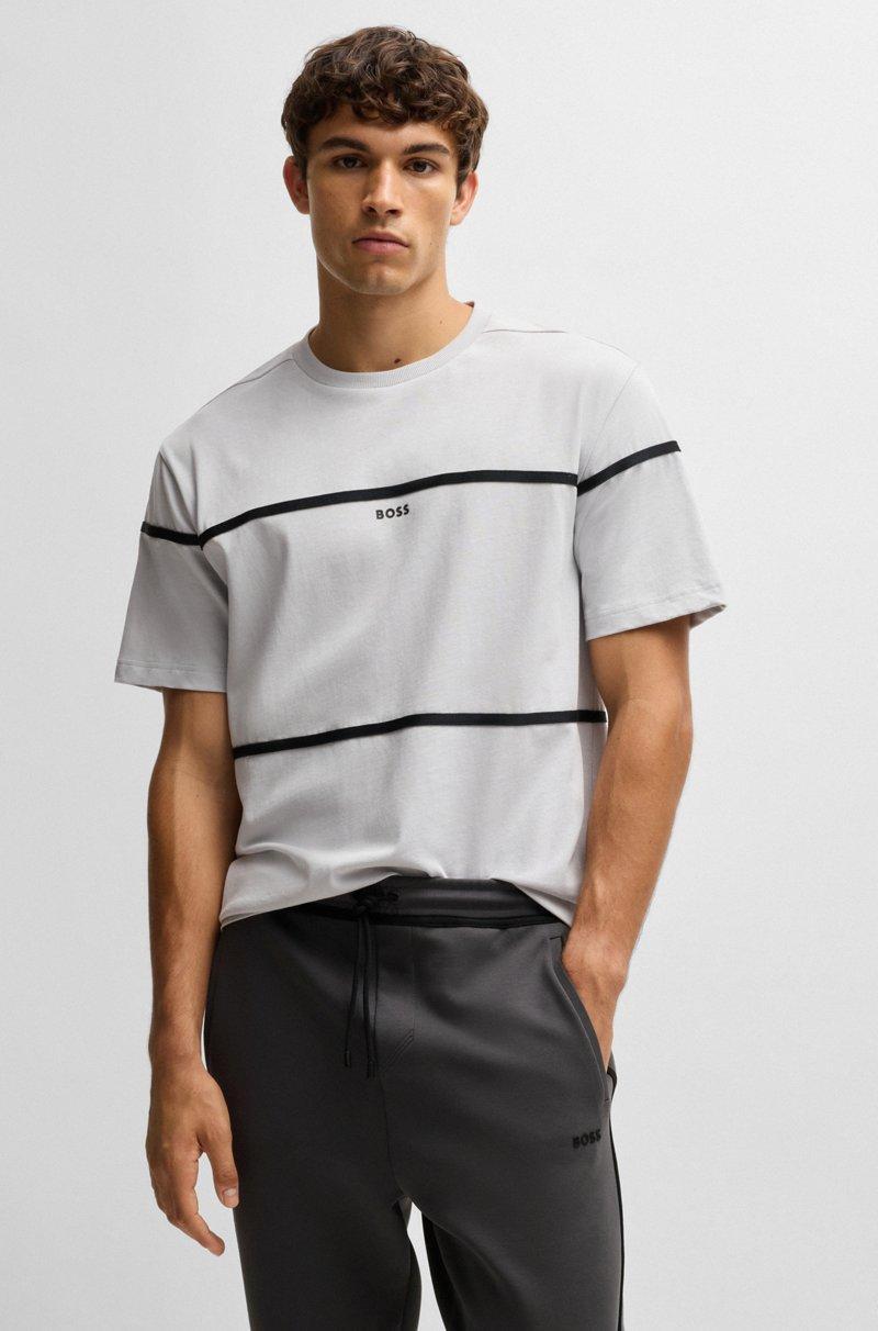 Hugo Boss Pantalones de chándal de algodón con cinta y logo Outlet