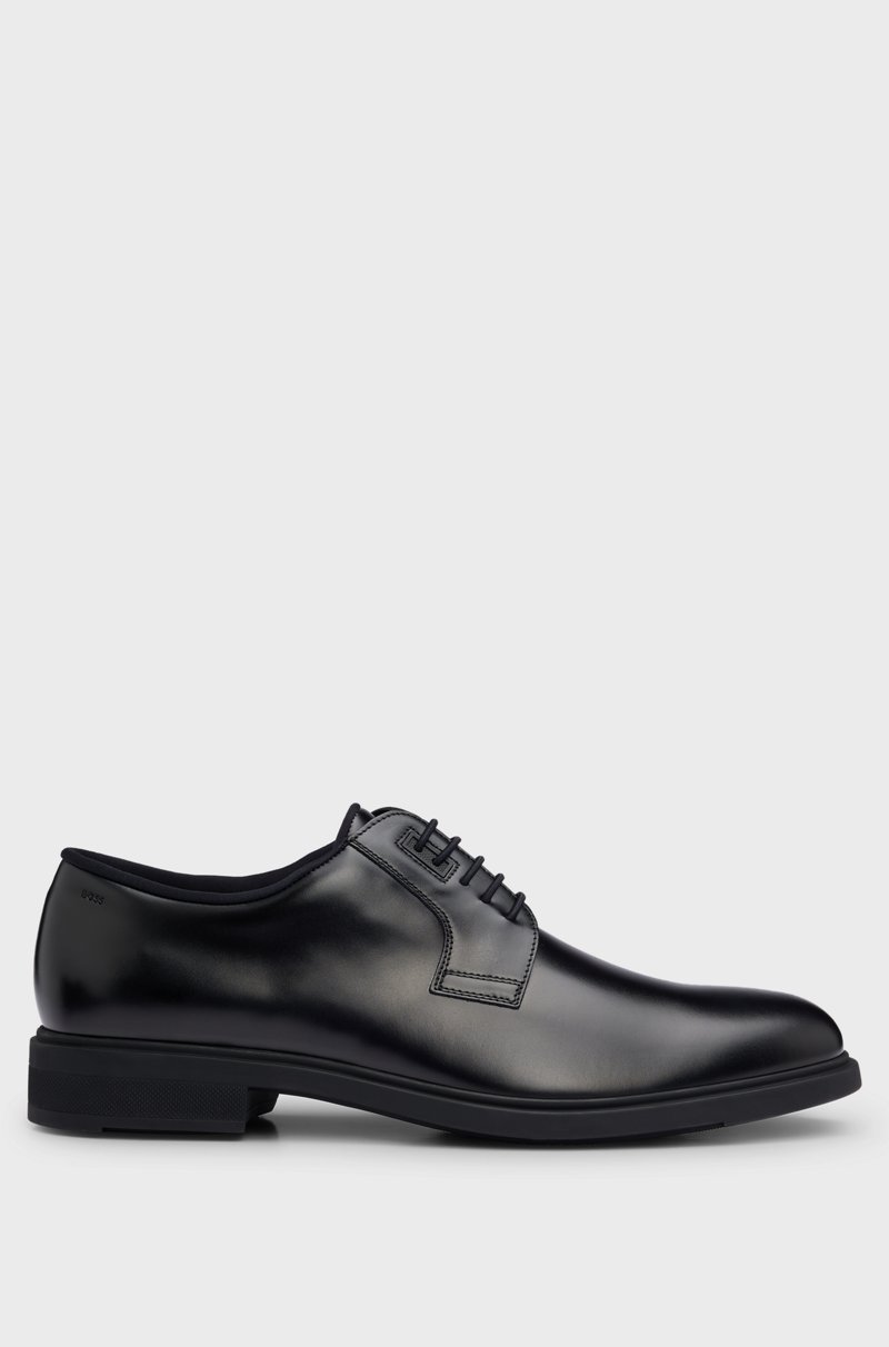 Hugo Boss Zapatos Derby de piel con ribetes elaborados en Italia Venta caliente