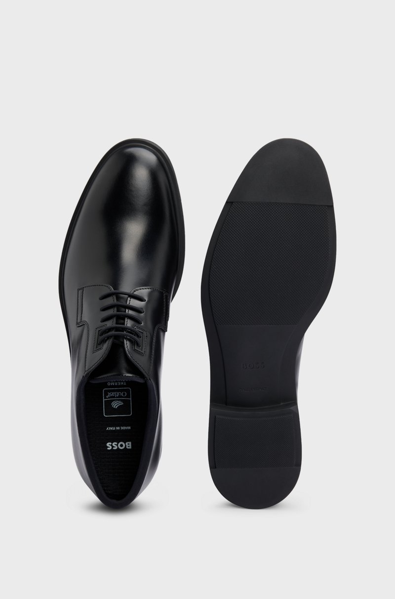 Hugo Boss Zapatos Derby de piel con ribetes elaborados en Italia Venta caliente
