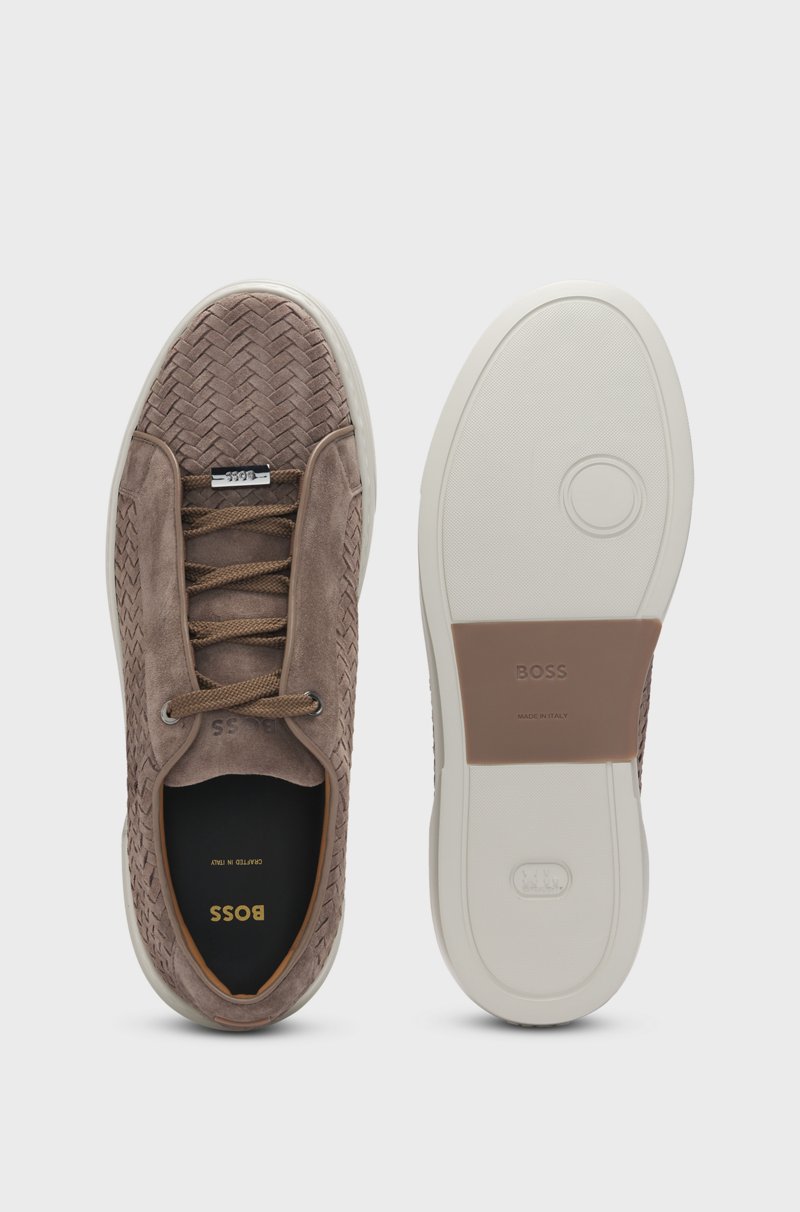 Hugo Boss Deportivas Gary de ante tejido con cordones ocultos En oferta