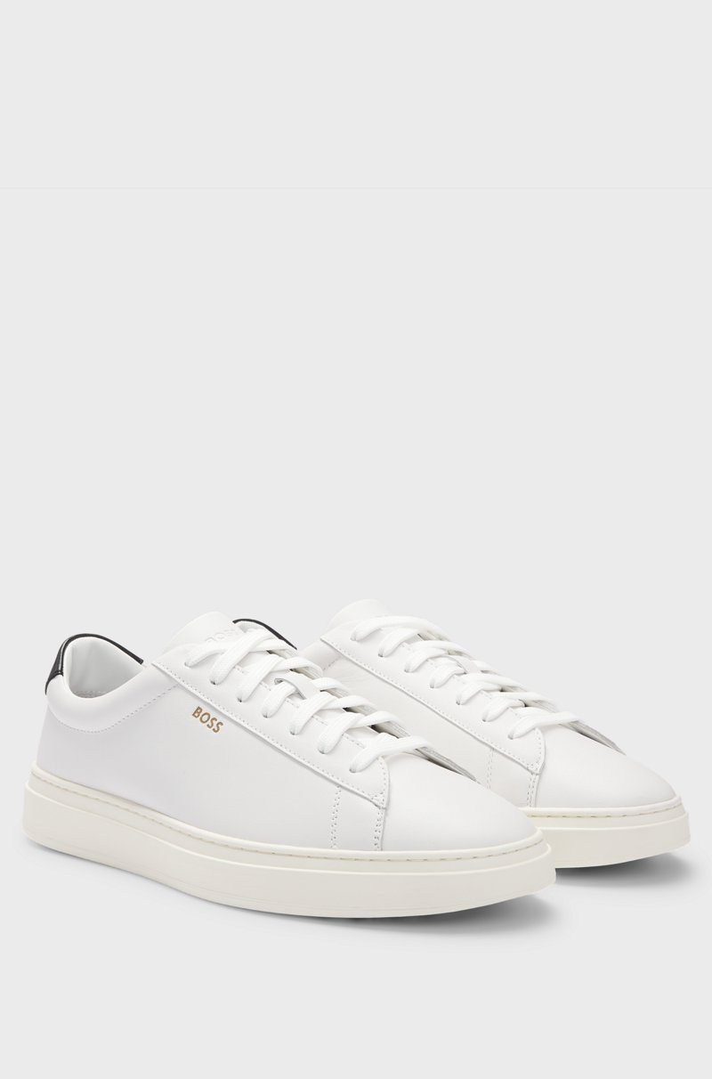 Hugo Boss Deportivas de piel pulida con cordones y detalles de logo