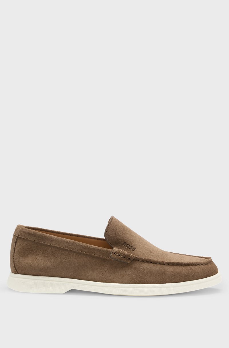 Hugo Boss Mocasines de ante con suela en contraste Los más vendidos