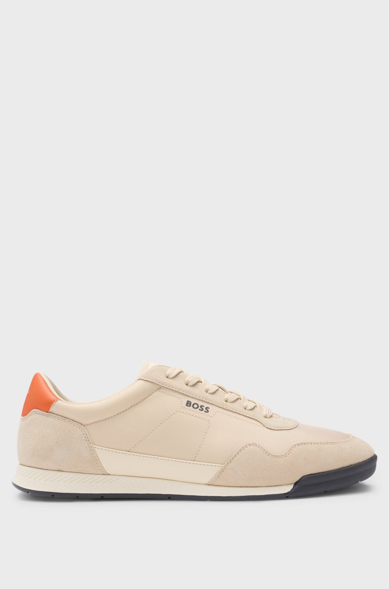 Hugo Boss Deportivas con cordones en diferentes materiales con ribetes de ante Ventas relámpago