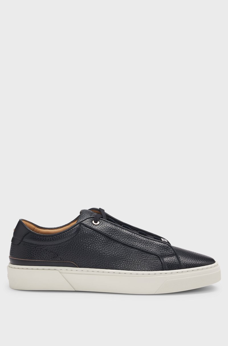 Hugo Boss Deportivas Gary de piel granulada con logo en la trabilla de los cordones Tienda