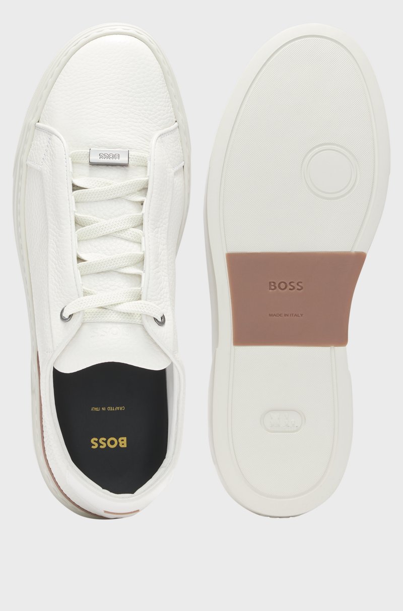 Hugo Boss Deportivas Gary de piel bruñida con cordones ocultos Liquidación
