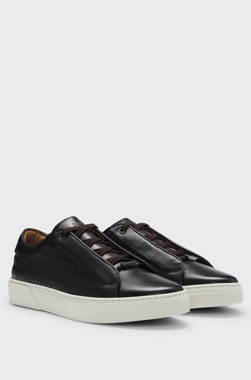 Hugo Boss Deportivas Gary de piel con paneles tejidos
