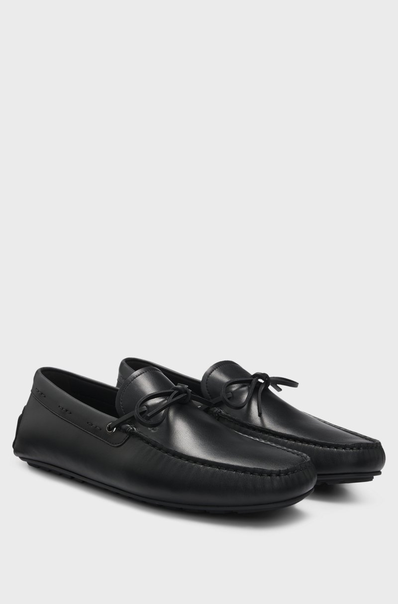 Hugo Boss Mocasines de piel con suela de estilo driver