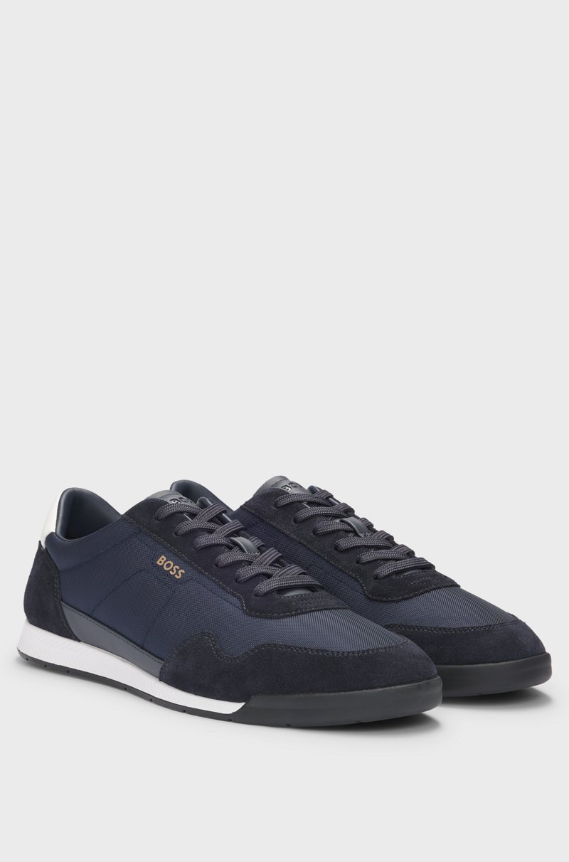 Hugo Boss Deportivas con cordones en diferentes materiales con ribetes de ante