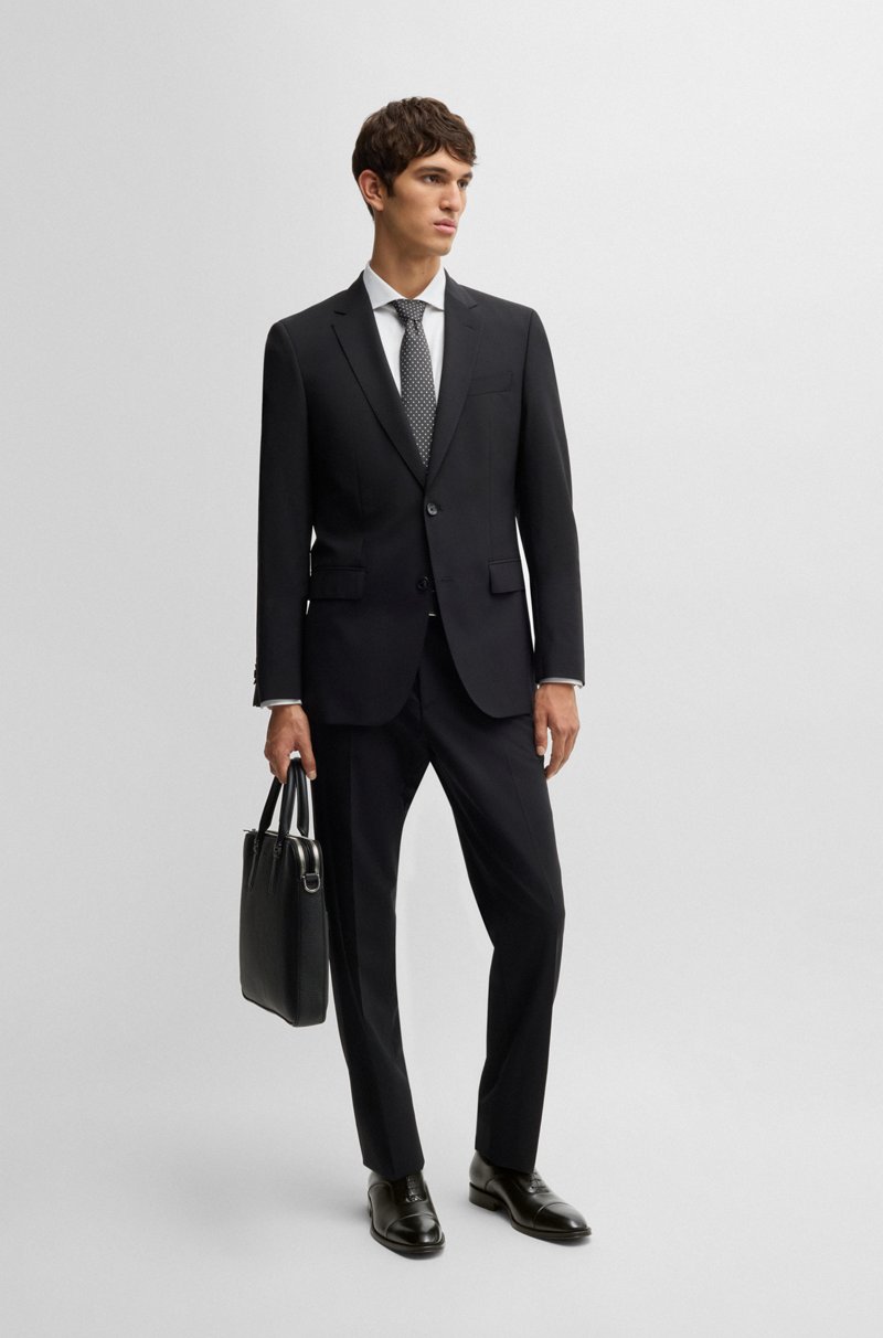 Hugo Boss Zapatos Oxford de piel lisa con puntera marcada Liquidación