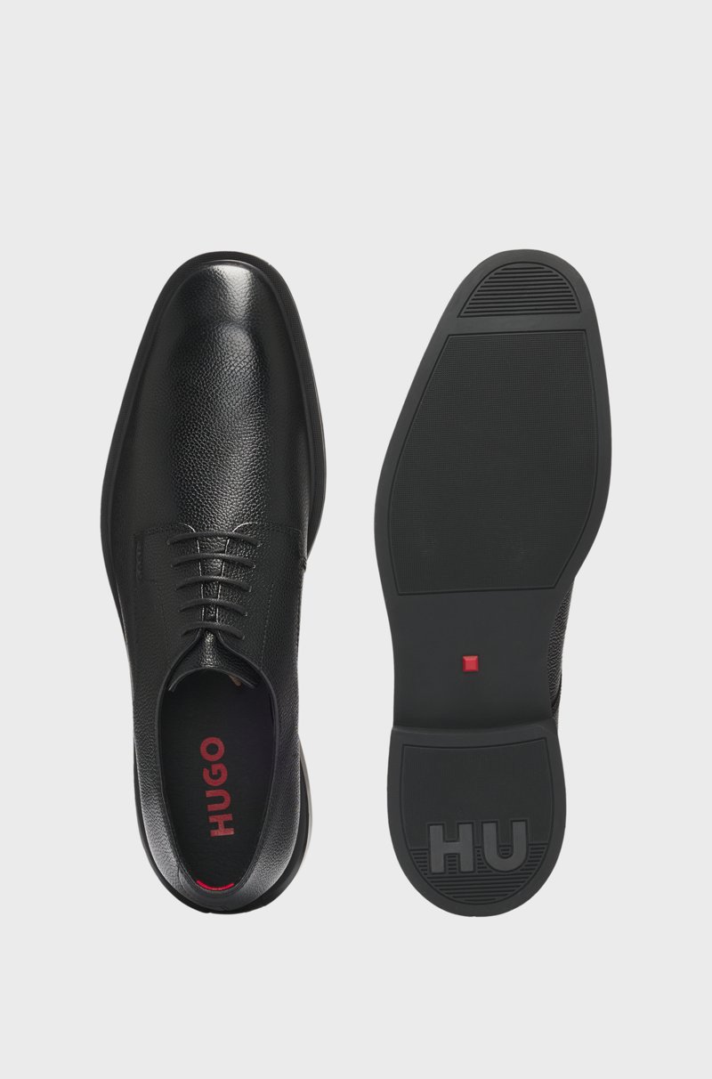 Hugo Boss Zapatos Derby de piel granulada Envío internacional gratuito