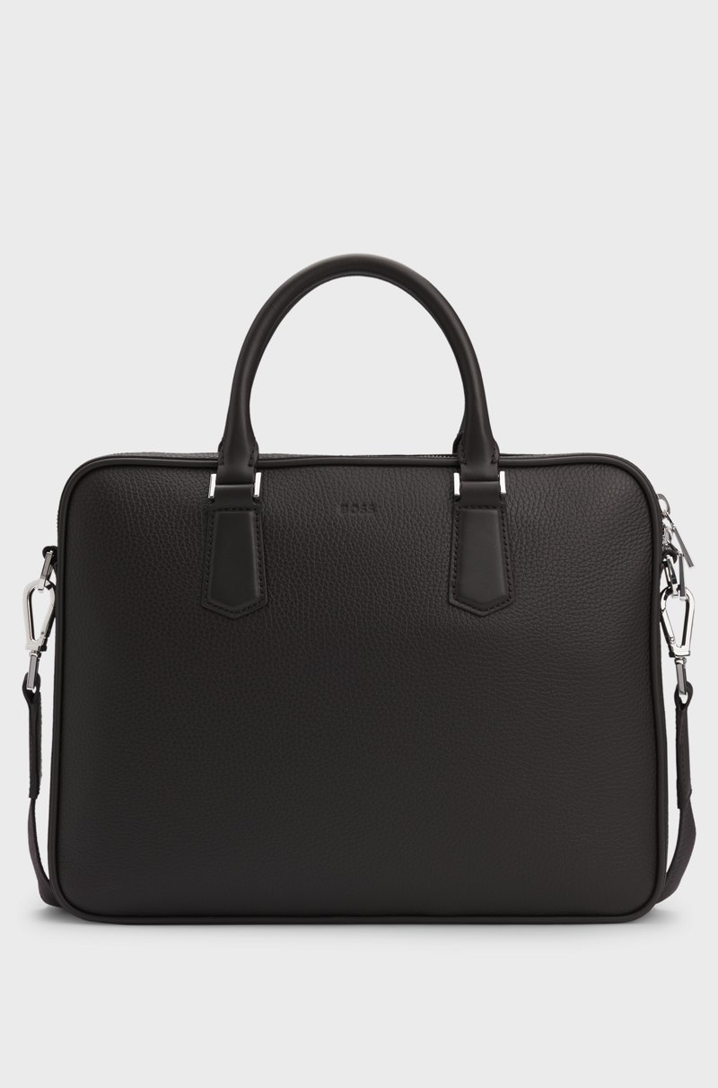 Hugo Boss Portadocumentos de piel italiana con detalles de la marca