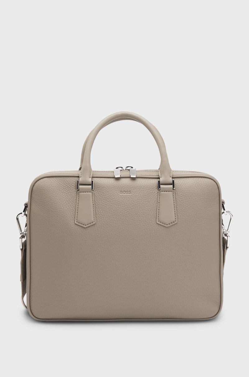 Hugo Boss Portadocumentos de piel italiana con detalles de la marca