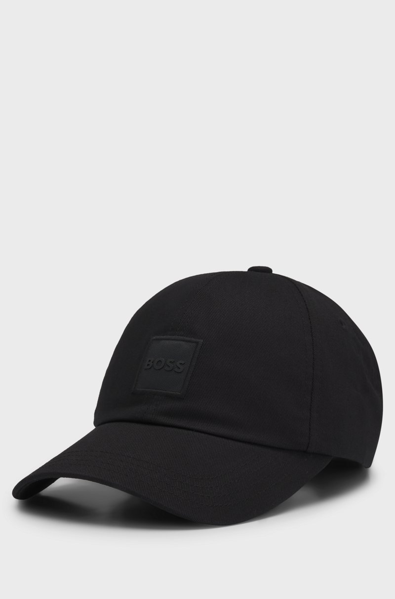 Hugo Boss Gorra de sarga de algodón con parche de logotipo tejido