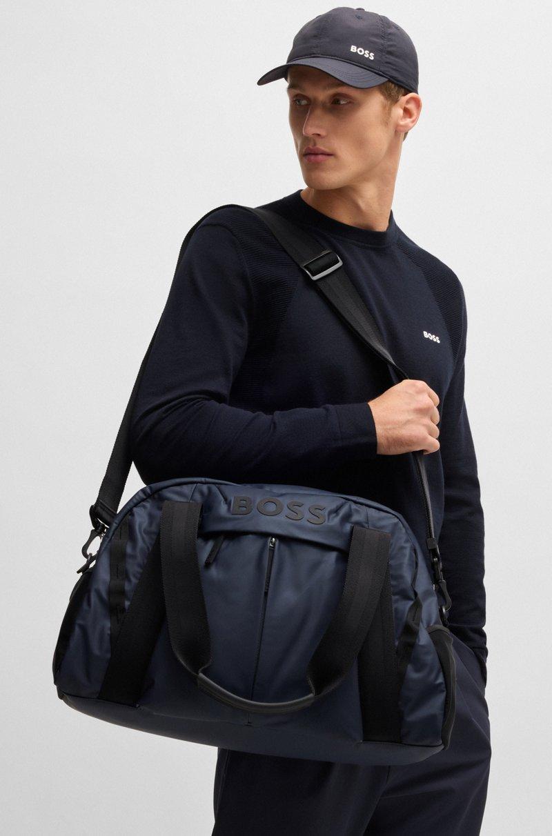 Hugo Boss Bolsa de viaje de piel sintética con detalles del logo Ofertas de temporada