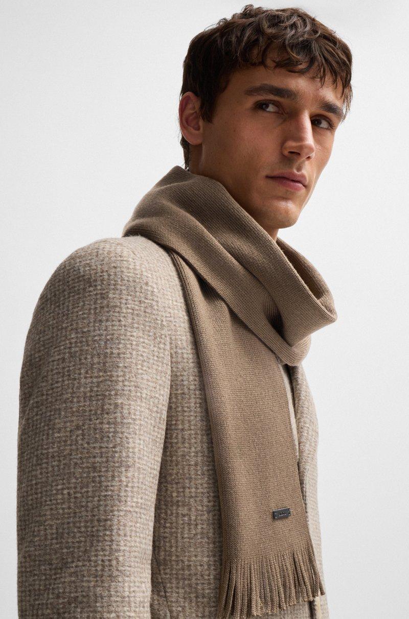 Hugo Boss Bufanda de punto raschel en lana merina Devoluciones gratuitas