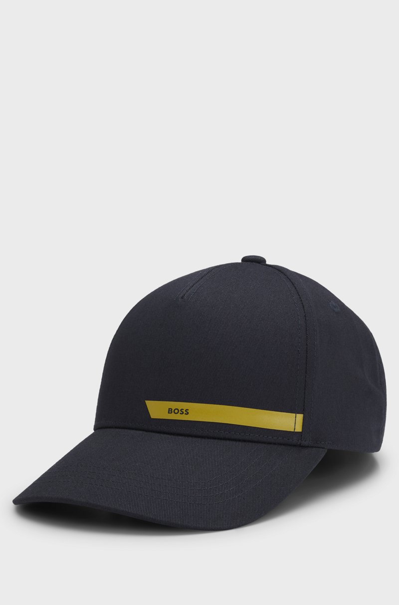 Hugo Boss Gorra en sarga de algodón con logo estampado