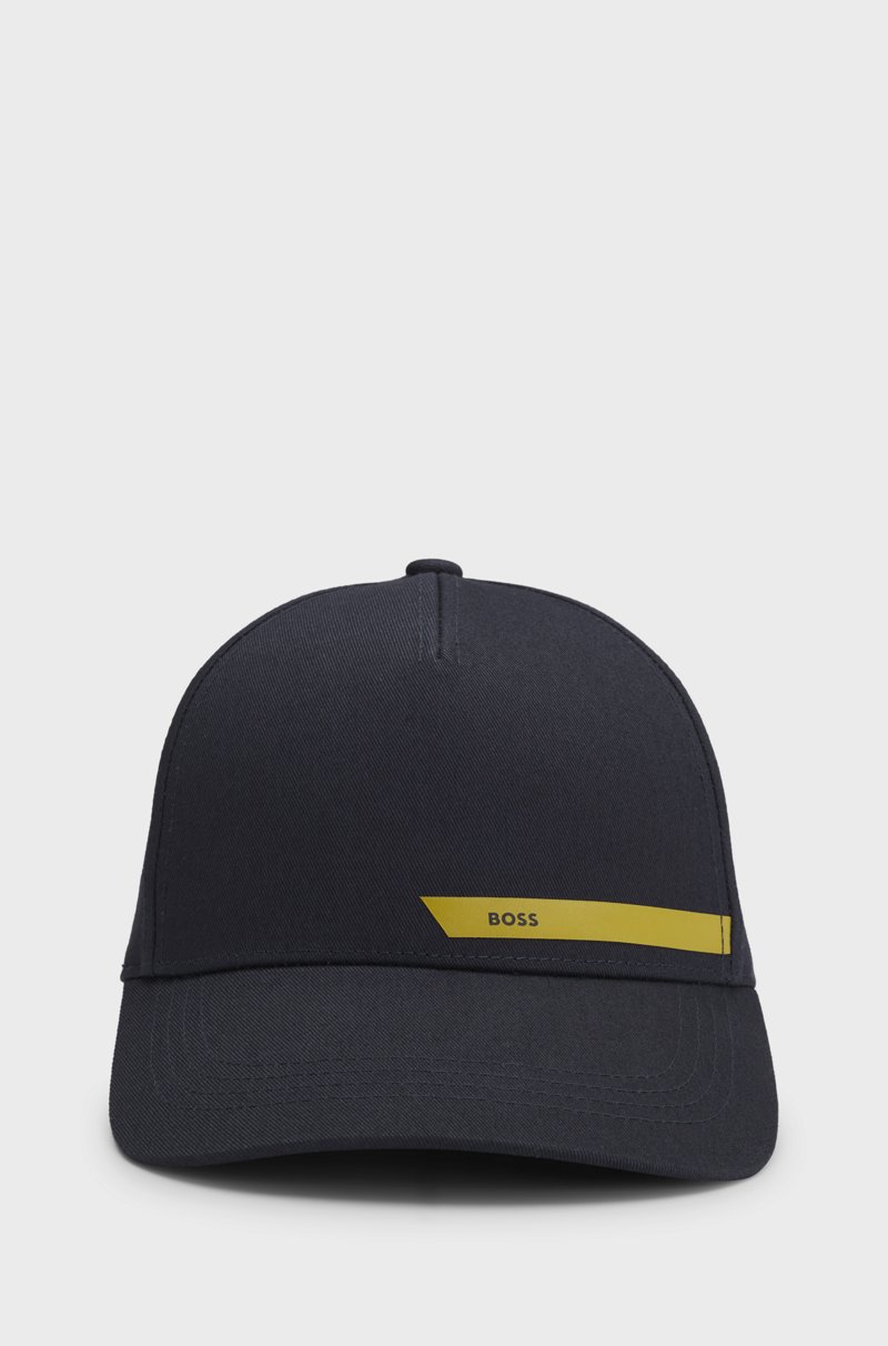 Hugo Boss Gorra en sarga de algodón con logo estampado 2025
