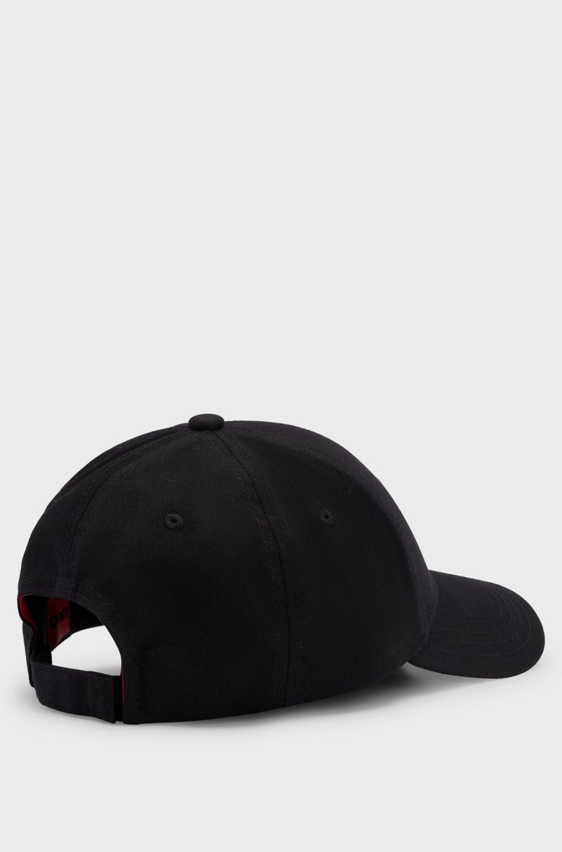 Hugo Boss Gorra de sarga de algodón con etiqueta con logo roja En línea