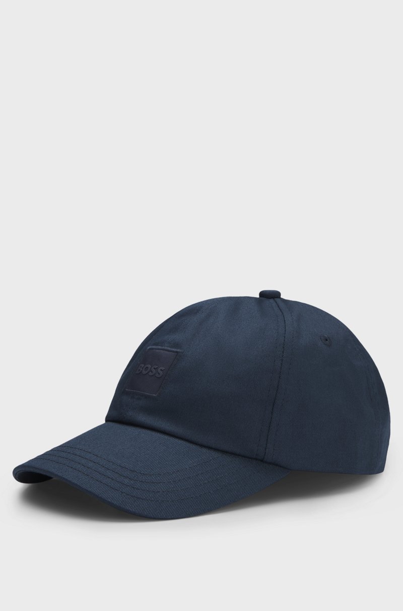 Hugo Boss Gorra de sarga de algodón con parche de logotipo tejido