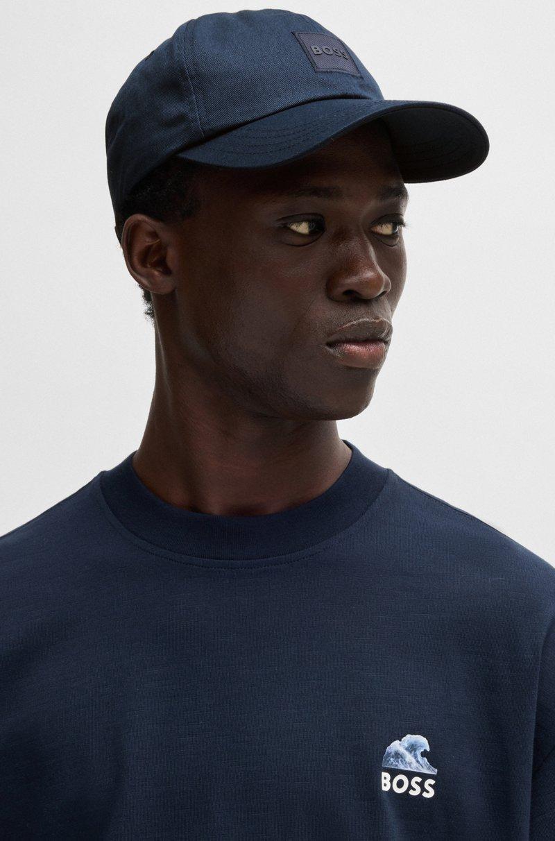 Hugo Boss Gorra de sarga de algodón con parche de logotipo tejido Outlet