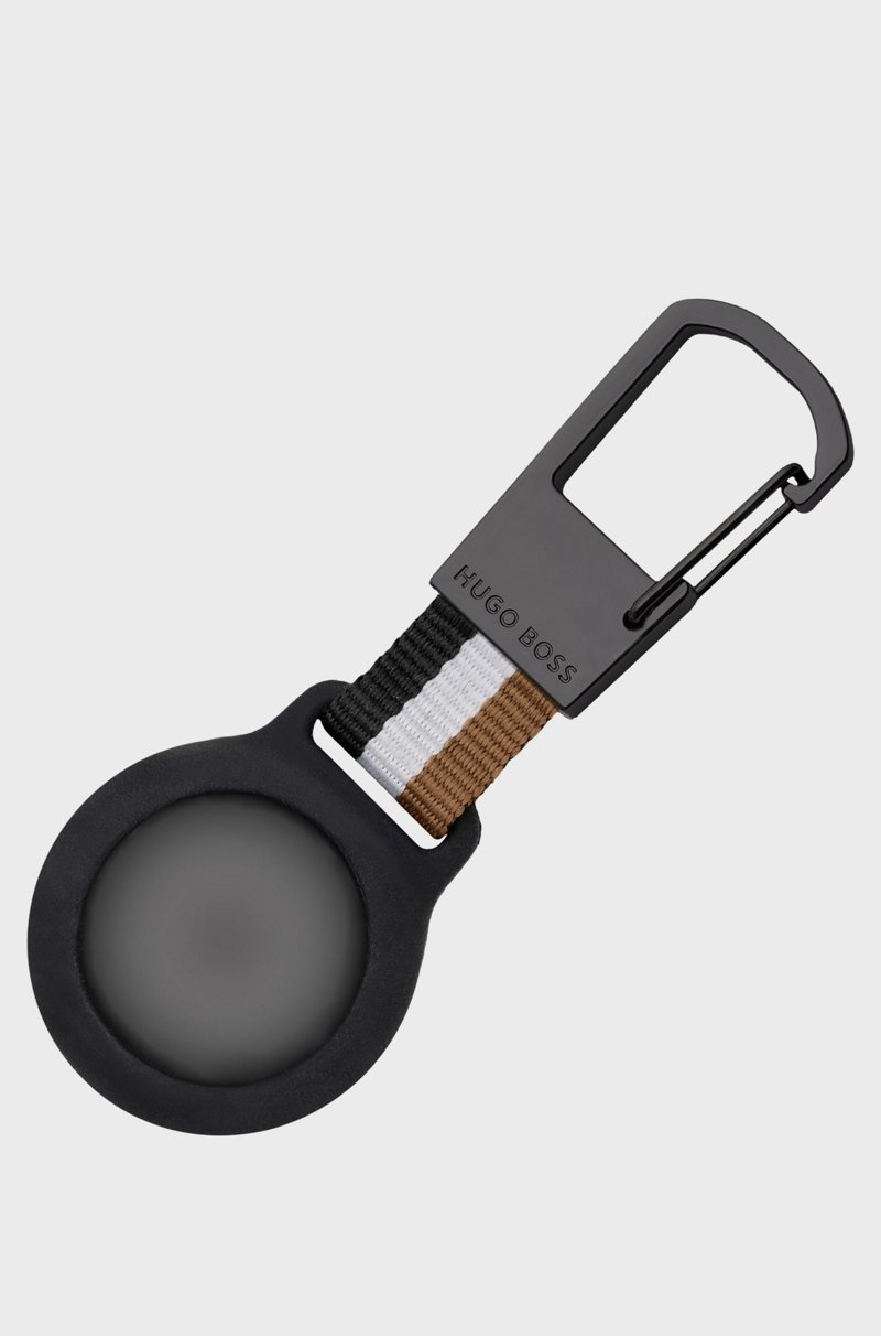 Hugo Boss Llavero con rayas de la marca y funda para AirTag