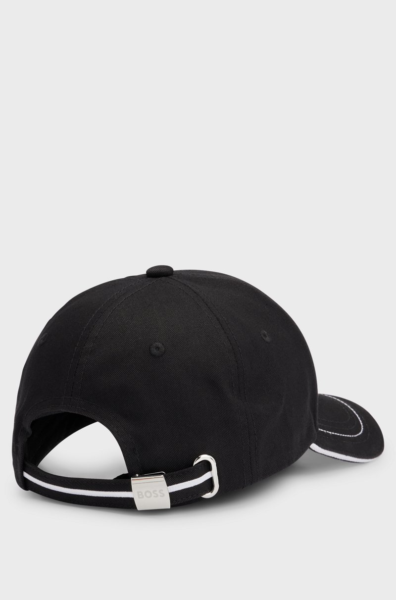 Hugo Boss Gorra de sarga de algodón con logo bordado y hebilla de metal Rebajas