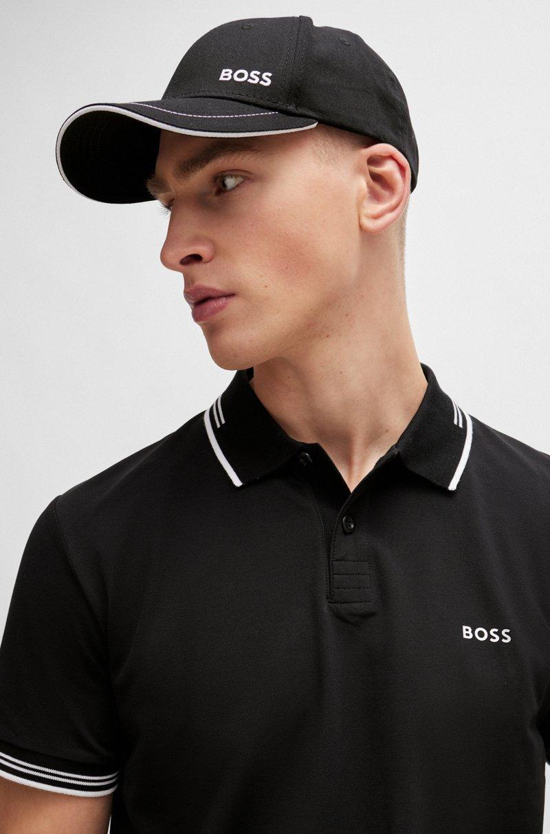 Hugo Boss Gorra de sarga de algodón con logo bordado y hebilla de metal Rebajas