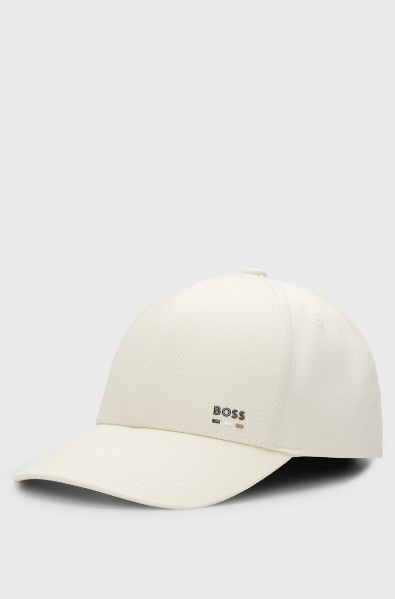Hugo Boss Gorra de sarga de algodón con detalle de logo
