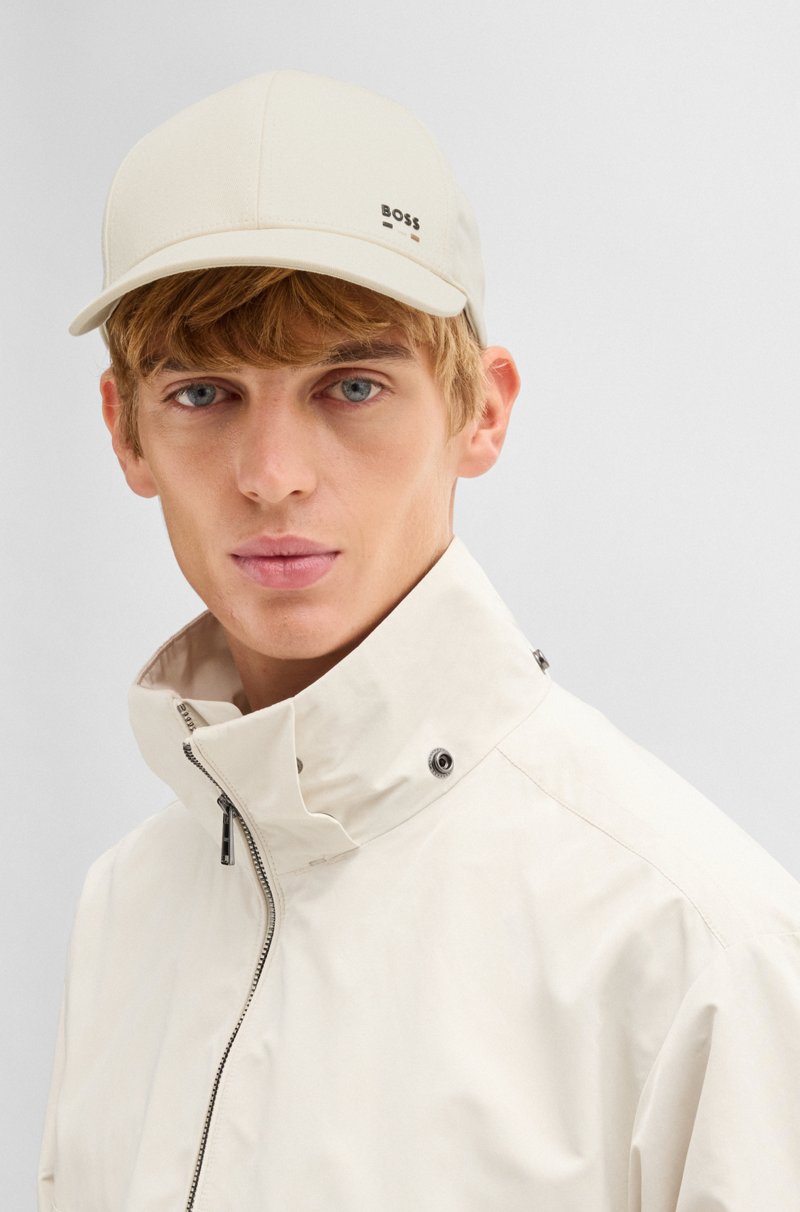 Hugo Boss Gorra de sarga de algodón con detalle de logo Ventas relámpago