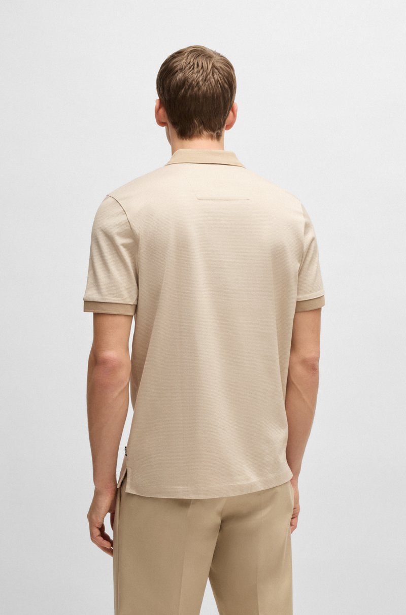 Hugo Boss Polo de algodón mercerizado con microestampado Tienda