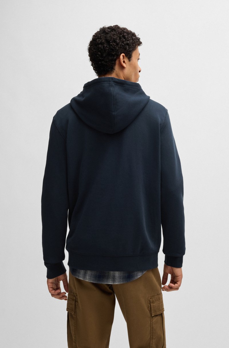 Hugo Boss Sudadera con capucha regular fit de felpa de algodón con parche de logo Rebajas online