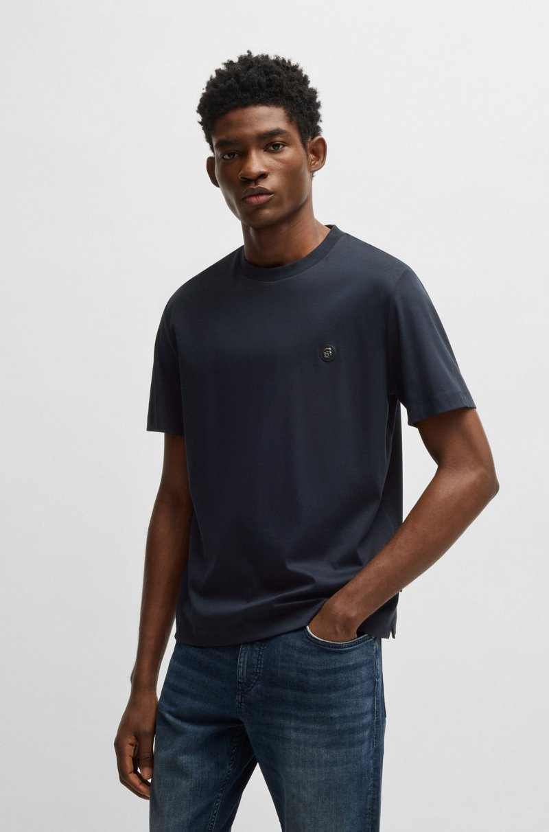 Hugo Boss Camiseta regular fit de algodón con monograma Double B