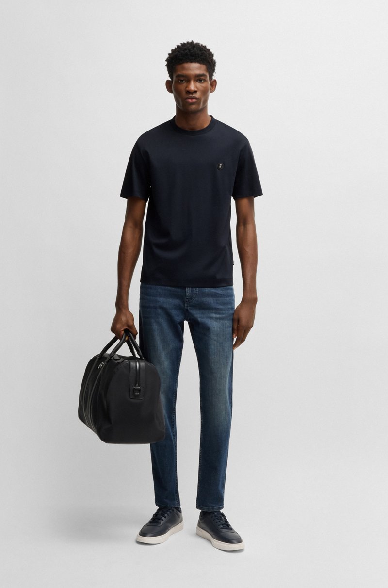 Hugo Boss Camiseta regular fit de algodón con monograma Double B Rebajas top