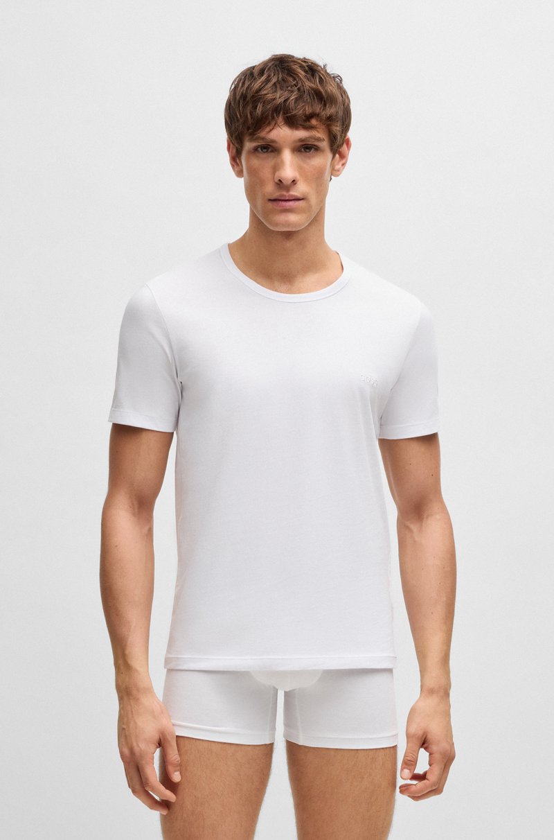 Hugo Boss Paquete de tres camisetas de algodón con logo bordado Oferta especial
